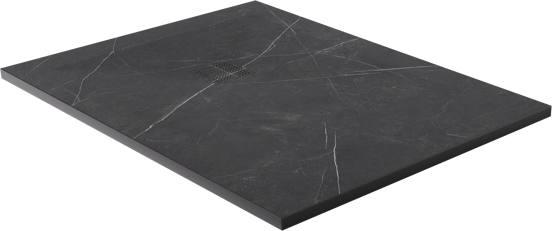 Luca Varess Suite Duschwanne 120 x 90 cm Marmorkomposit Marble Dark 