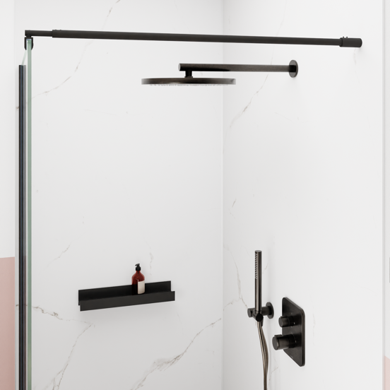 Blaufoss Nola 300 Duschkopf Rund, 30 cm, Wandmontage, Brushed Gunmetal