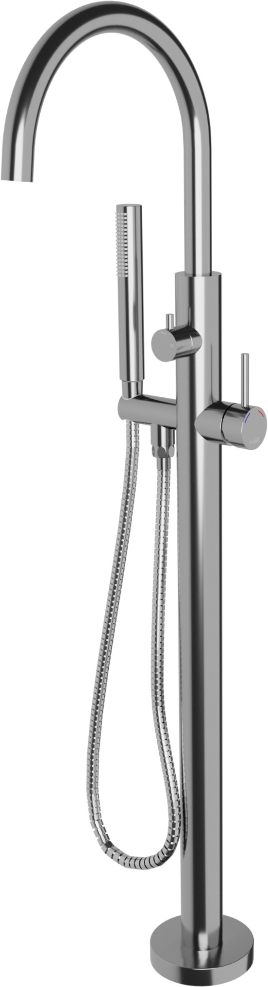 Linie Diversy freistehende Badewannenarmatur: Chrom glänzend, mit Brausekopf