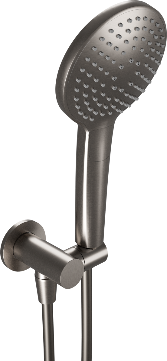 Blaufoss Round handdouche 3 straalsoorten brushed gunmetal