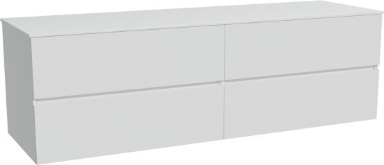 Storke Edge zwevend badmeubel 170 x 52 cm hoogglans wit met Tavola enkel of dubbel wastafelblad in solid surface mat wit