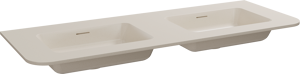 Storke Mata Soft Doppelwaschtisch Beige Granit solid surface 120 x 46 cm