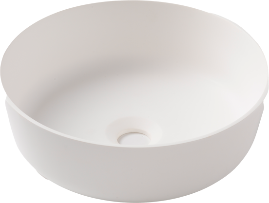 Balmani Zone vasque à poser mat Solid Surface rond Ø 35 cm