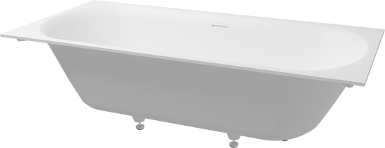 Balmani Rallanta baignoire encastrable double 180 x 82 cm Solid Surface blanc mat