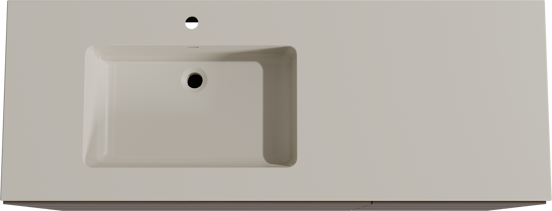 Storke Edge staand badkamermeubel 140 x 52 cm notelaar met Diva asymmetrisch linkse wastafel in top solid zijdegrijs