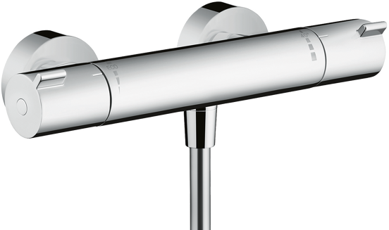Hansgrohe Ecostat 1001 CL Thermostat-Duscharmatur: Chrom glänzend