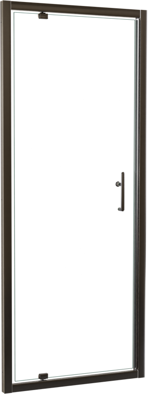 Linie Cadiz douche draaideur 80 cm x 190 cm Helder glas geborsteld chroom profiel