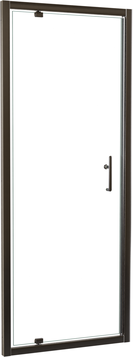 Linie Cadiz douche draaideur 80 cm x 190 cm Helder glas geborsteld chroom profiel