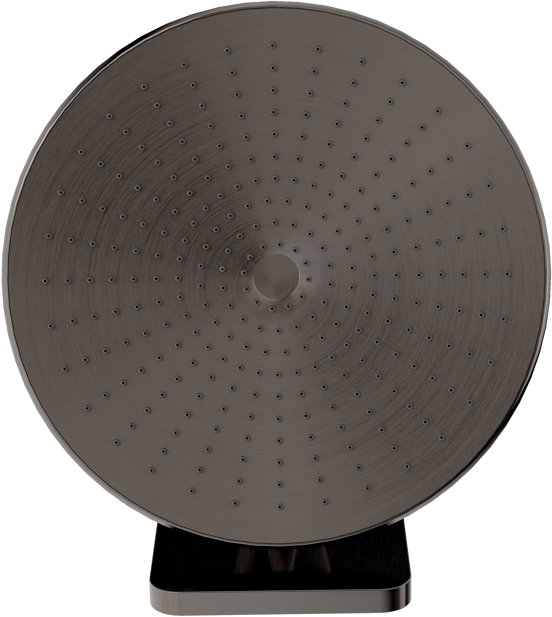 BLAUFOSS Onos 250  hoofddouche rond 25 cm met douchearm  Brushed GunMetal