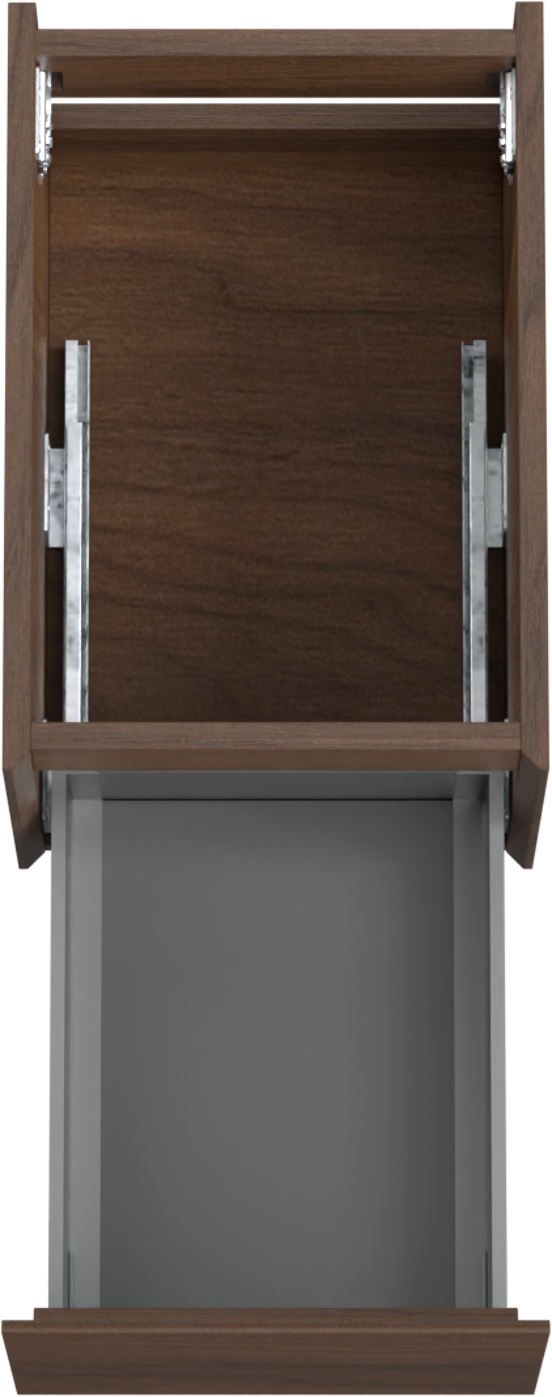 Storke Edge zwevende wastafelonderkast 35 x 52 cm notelaar 1 lade