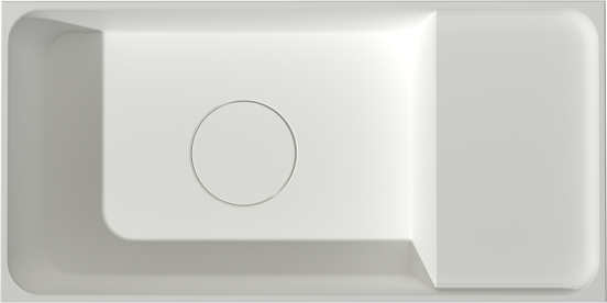 Balmani Forma zwevend toiletmeubel 42 x 21 cm amerikaans notenhout met Dama wastafel in matte Solid Surface