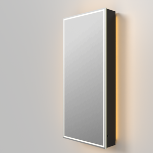 Balmani Mara armoire de toilette lumineux et anti-buée 45 x 100 cm noir mat