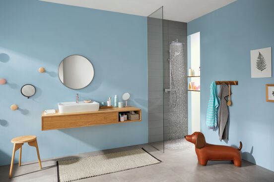 Hansgrohe Croma E280 thermostatische kraan regendoucheset glanzend chroom