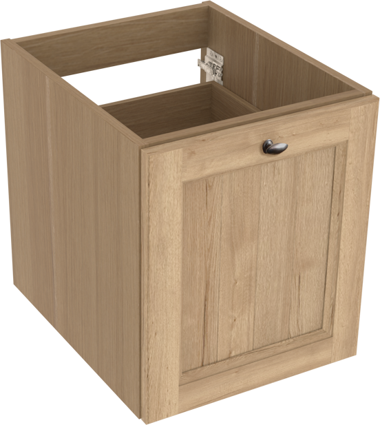 Balmani Lemon meuble sous-lavabo suspendu 45 x 55 cm chêne vieilli 2 tiroirs