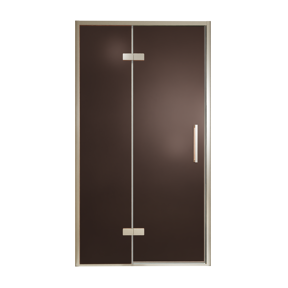 Balmani Senses Design douche draaideur links 120 cm x 210 cm Brons glas, Brushed CoolMetal profielen