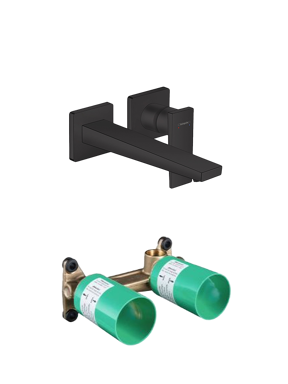 Hansgrohe Metropol inbouw wastafelkraan mat zwart incl. inbouwelement