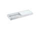 Balmani Cubo vasque asymétrique gauche marbre carrara 140 x 49 cm