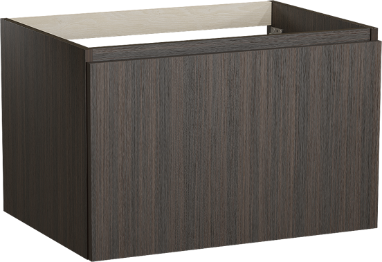 Balmani Sfera hängender Waschbeckenunterschrank: 75 x 55 cm, Eucalyptus, 2 Schubladen