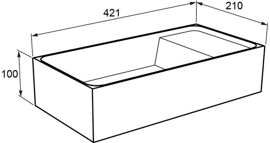 Balmani Forma zwevend toiletmeubel 42 x 21 cm amerikaans notenhout met Dama wastafel in matte Solid Surface