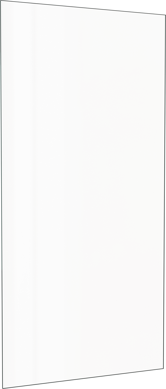 Balmani Senses Design panneau latéral 90 cm x 210 cm verre transparent