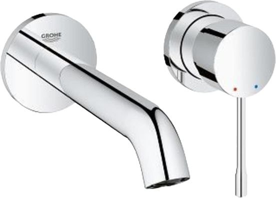 Grohe Essence robinet mural lavabo chrome brillant