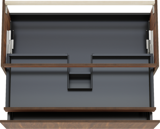 Balmani Sfera zwevende wastafelonderkast 120 x 55 cm Amerikaanse notelaar 2 lades