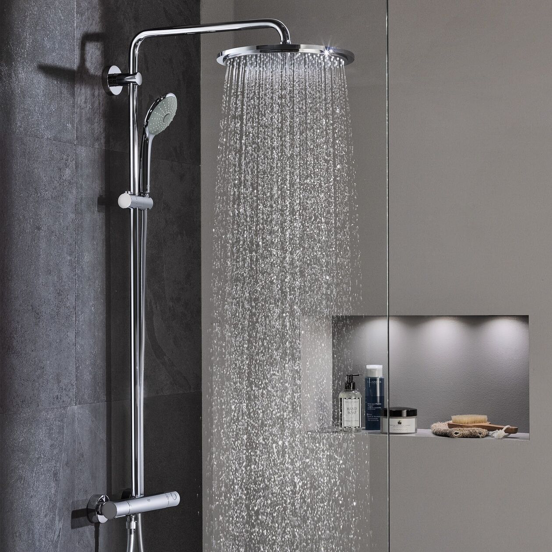 Grohe Euphoria System 310 thermostatische regendoucheset Supersteel