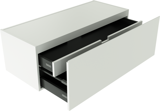 Balmani Studio meuble sous-lavabo suspendu 120 x 50 cm blanc mat 2 tiroirs
