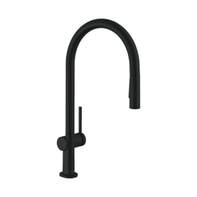 Hansgrohe Talis M54 210 2jet, Küchenarmatur: Schwarz matt, mit ausziehbarer Handbrause