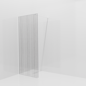 Balmani Modular douche à l'italienne: 90 x 200 cm, Mikado, Profil Blanc mat