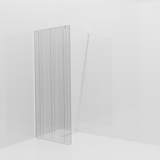 Balmani Modular douche à l'italienne: 90 x 200 cm, Mikado, Profil Blanc mat