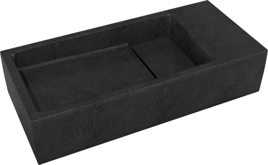Balmani Mood Handwaschbecken: Granit, poliert, 45 x 20 cm