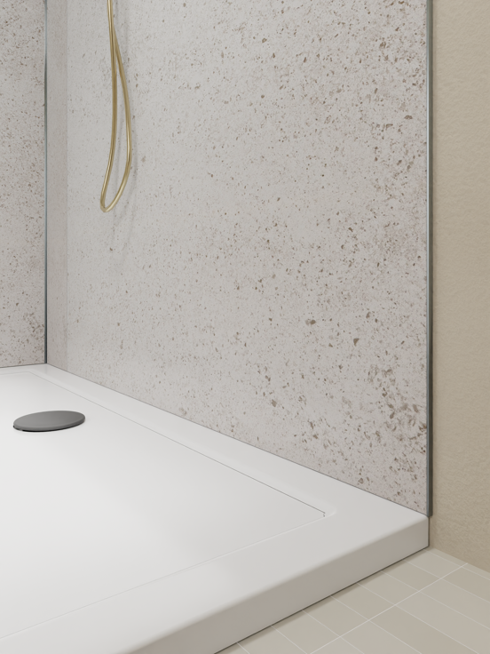Luca Varess Artdeco  profielenset voor douchewandbekleding 244 cm mat chroom