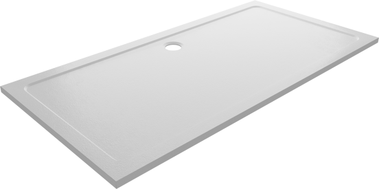 Linie Calisto douchebak 180 x 90 cm rechthoek composietmarmer wit hoogglans