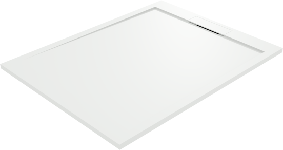 Balmani Andes Duschwanne: 120 x 100 cm, Solid Surface, Weiß matt