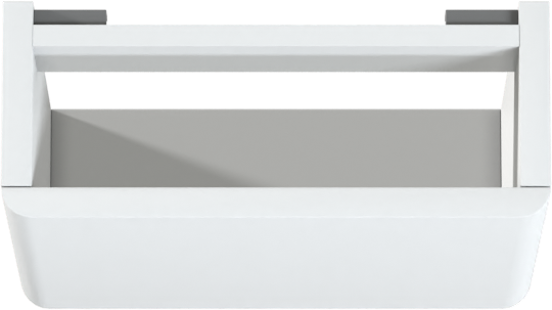 Storke Curvado meuble lave-mains suspendu 45 x 18 cm blanc mat