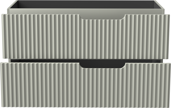 Linie Ribbo zwevende wastafelonderkast 100 x 46 cm greige 2 lades