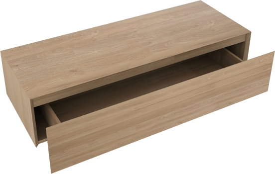 Balmani Mitra Elements zwevende wastafelonderkast 135 x 50 cm naturel eiken 1 lade