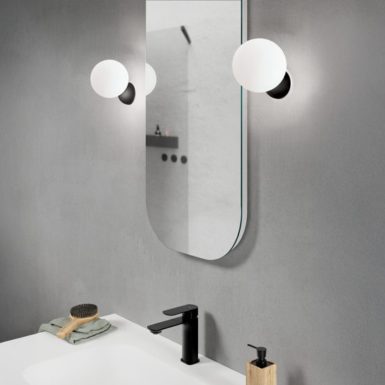 Balmani Globus LED verlichting 12 cm zwart (set van 2)