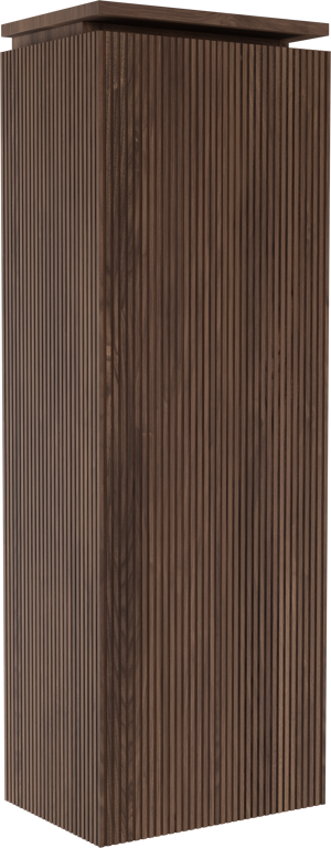 Balmani Eclips hängender Hochschrank Rechts Amerikanischer Nussbaum 44 x 32 x 130 cm, Vert. Sym. Rippe