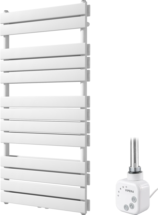 Vipera Vulcan sèche-serviettes Doublé 60 x 123 cm chauffage électrique blanc mat raccordement latéral et central possible 1000W, résistance incluse