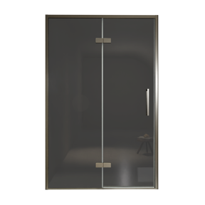 Balmani Senses Design douche draaideur links 140 cm x 210 cm Rookglas, Brushed GunMetal profielen