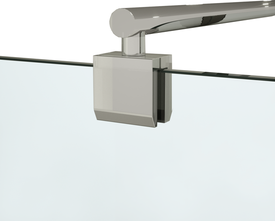 Linie Twist inloopdouche met beweegbare zijwand 80 x 200 cm helder glas glanzend chroom profiel