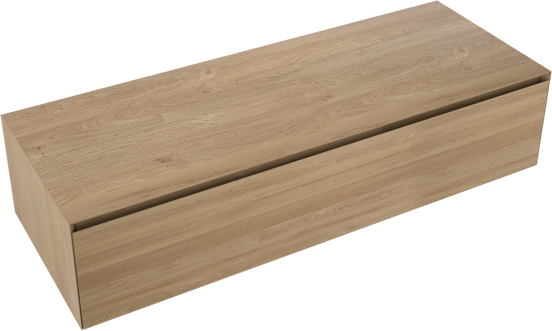 Balmani Mitra Elements zwevende wastafelonderkast 135 x 50 cm naturel eiken 1 lade