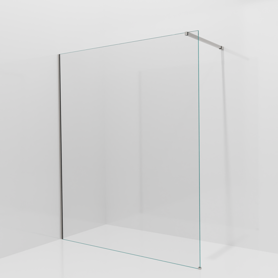 Balmani Modular inloopdouche: 170 x 200 cm, Helder glas met coating, Brushed Inox profielen