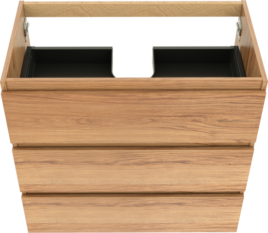 Balmani Lucida staande wastafelonderkast 90 x 55 cm teak 3 lades