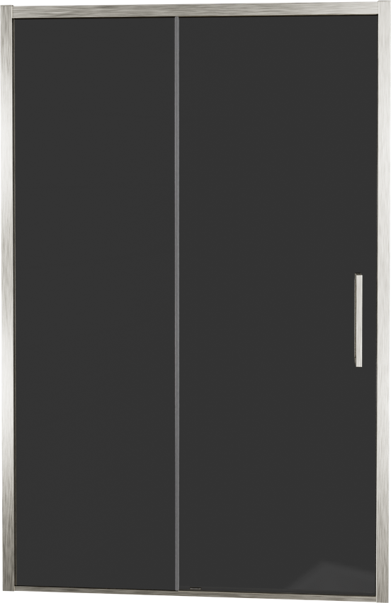 Balmani Senses Design douche schuifdeur omkeerbaar 140 cm x 210 cm Rookglas, Brushed CoolMetal profielen