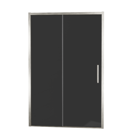 Balmani Senses Design douche schuifdeur omkeerbaar 140 cm x 210 cm Rookglas, Brushed CoolMetal profielen