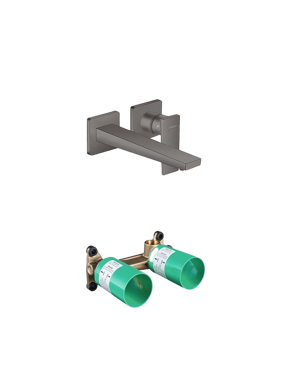 Hansgrohe Metropol  inbouw wastafelkraan brushed black chrome incl. inbouwelement