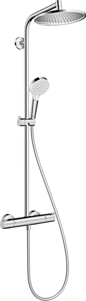 Hansgrohe Crometta S240 thermostatische kraan regendoucheset glanzend chroom